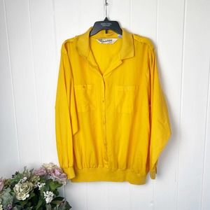 Vintage 1980’s-1990’s Diane Von Furstenberg Yellow Blouse